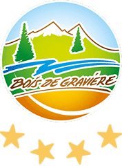 Bois de Gravière circular mountain landscape logo